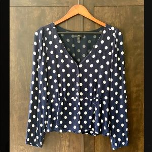 J. Crew Poplin Blouse